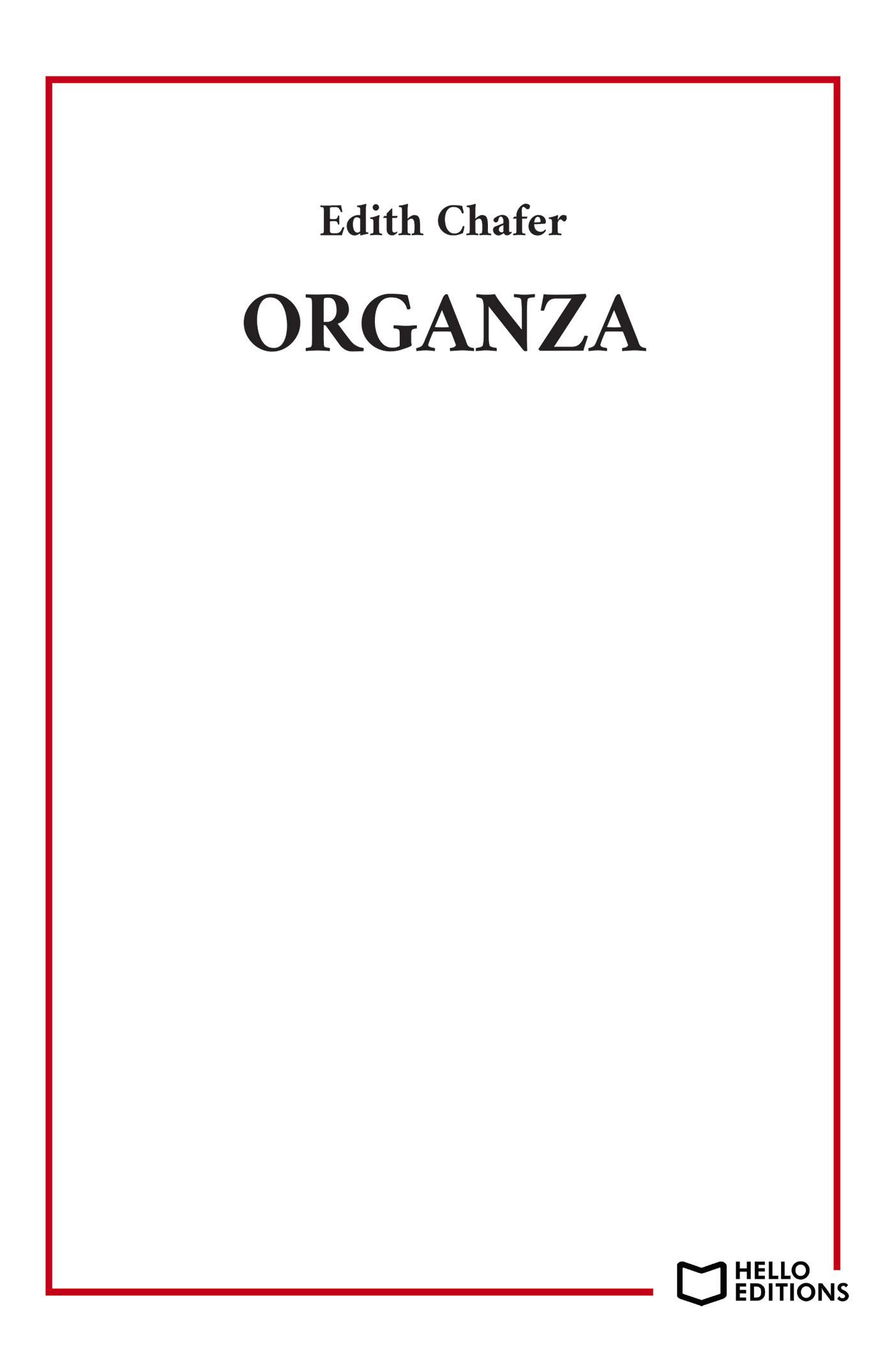 1ère de couverture de ORGANZA