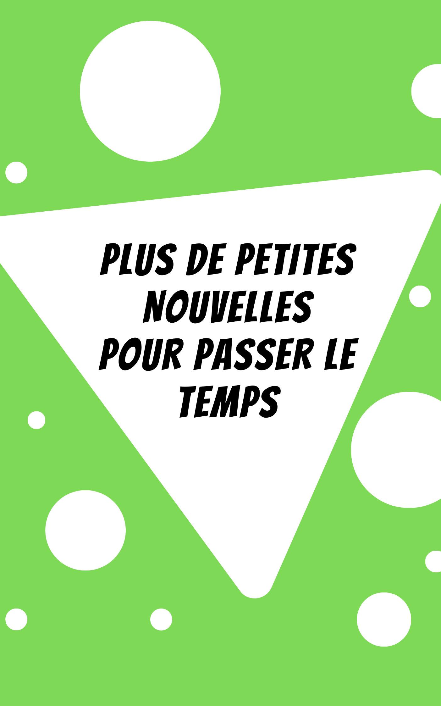 1ère de couverture de Plus de petites nouvelles pour passer le temps