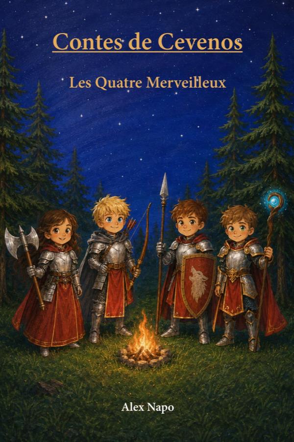 1ère de couverture de Contes de Cevenos : Les Quatre Merveilleux