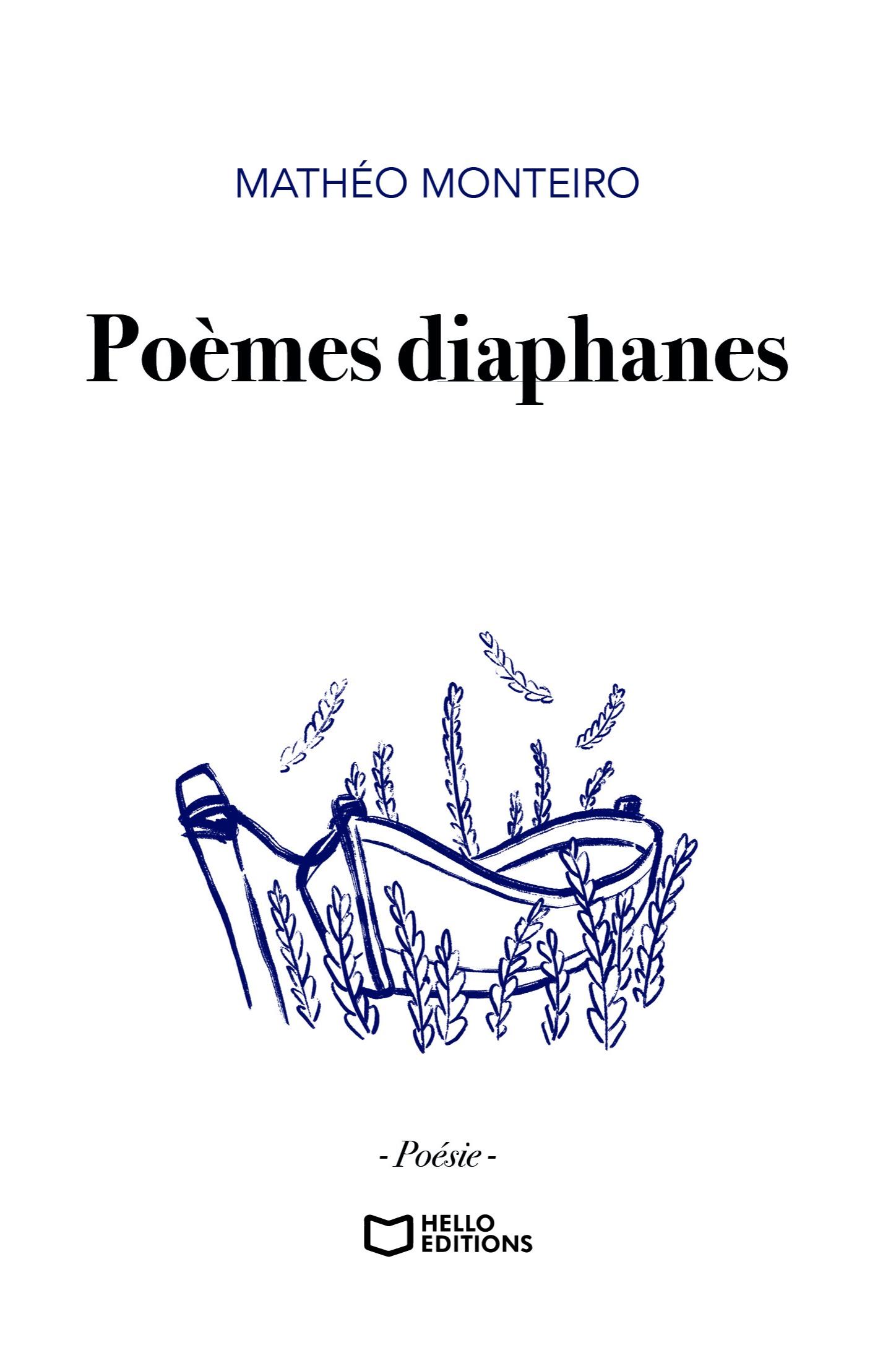 1ère de couverture de Poèmes diaphanes