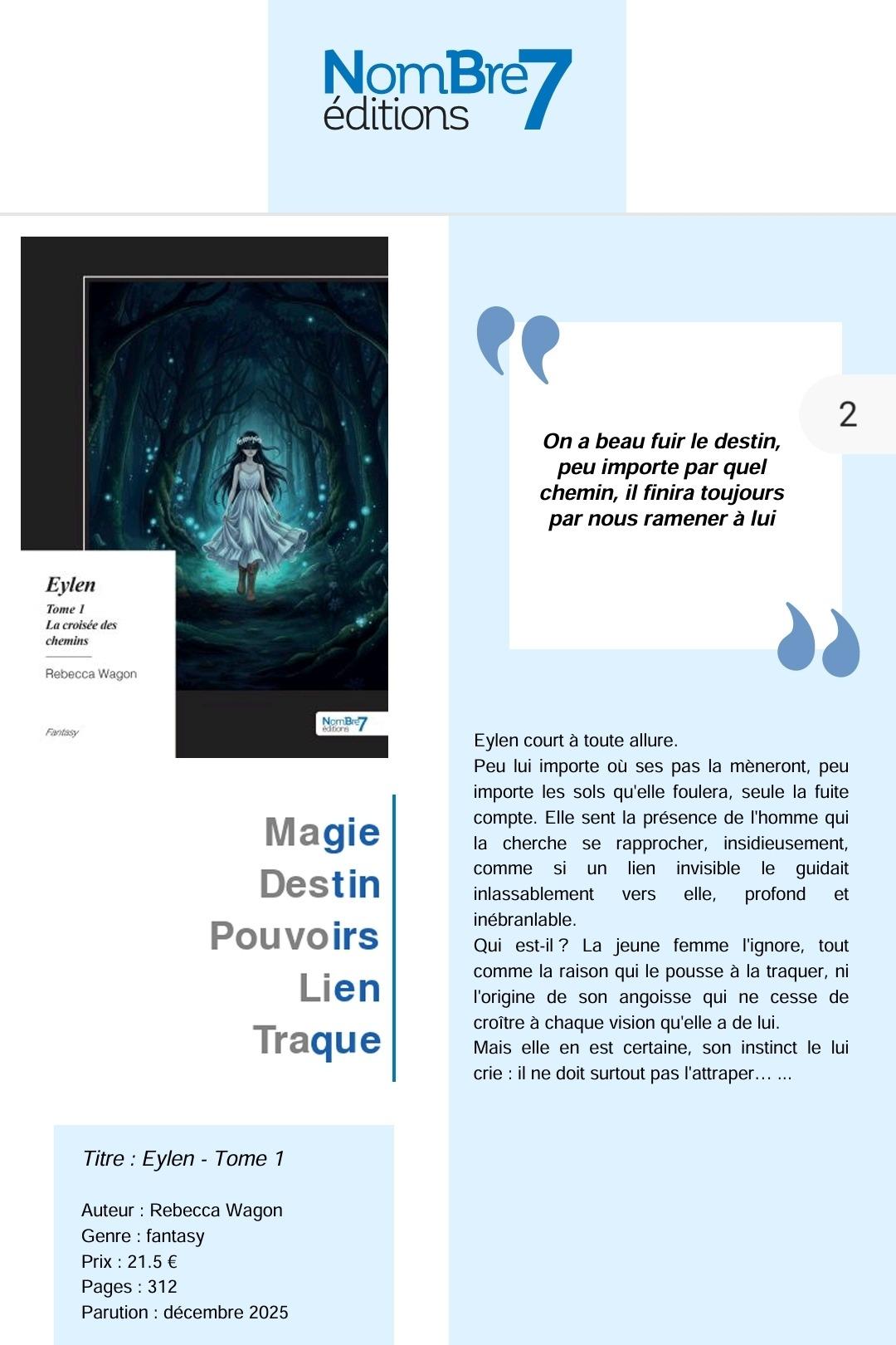 1ère de couverture de Eylen tome 1 la croisée des chemins 