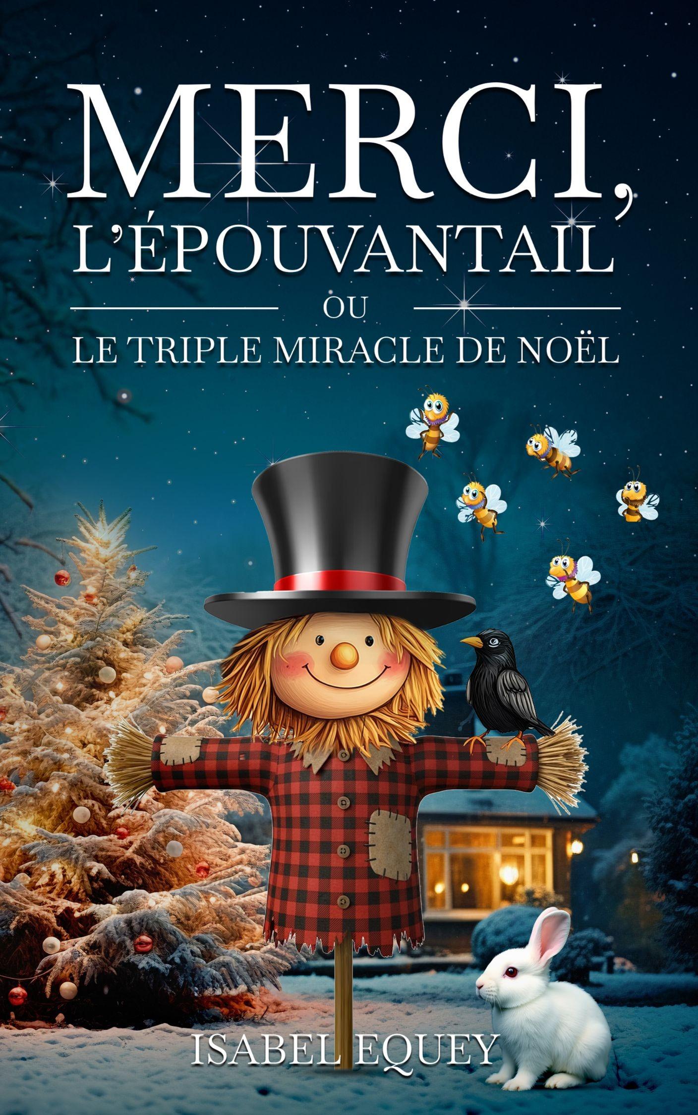 1ère de couverture de Merci l'épouvantail ou Le triple miracle de Noël