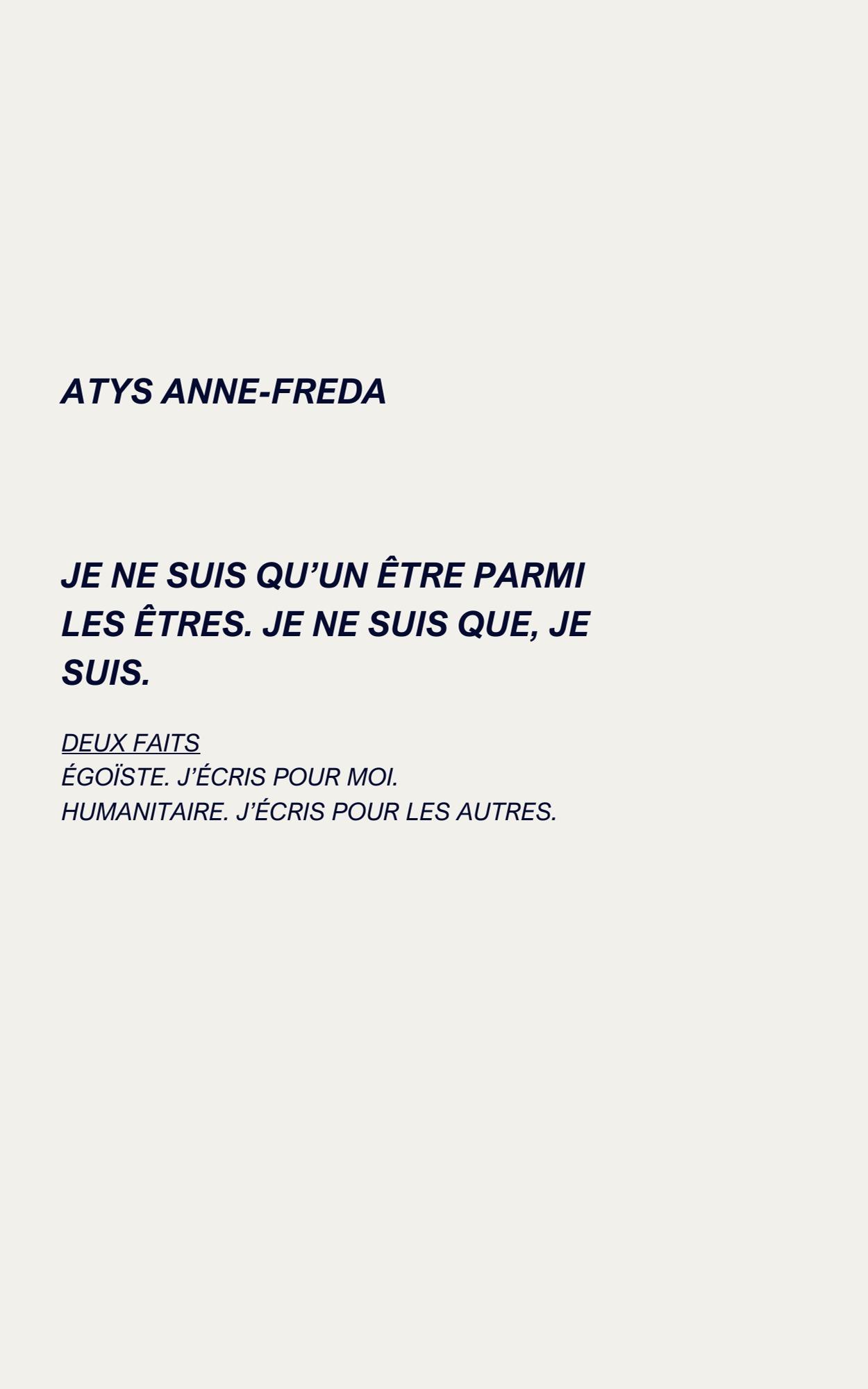 1ère de couverture de JE NE SUIS QU’UN ÊTRE PARMI LES ÊTRES. JE NE SUIS QUE JE SUIS.